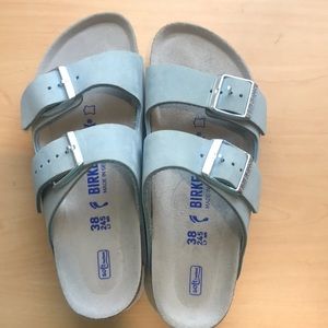 Blue birkenstocks women 7/7.5